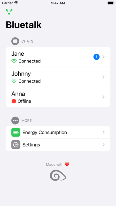 Bluetalk: Bluetooth Messenger Screenshot