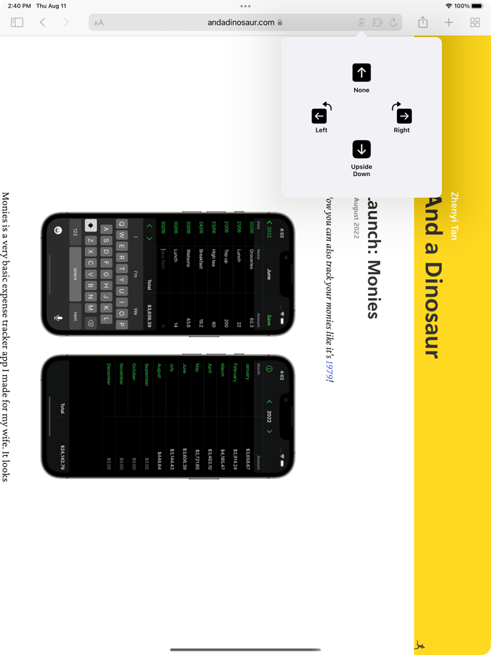 Sideways - Rotate Webpages
