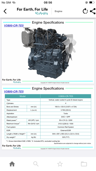 Kubota Info Screenshot