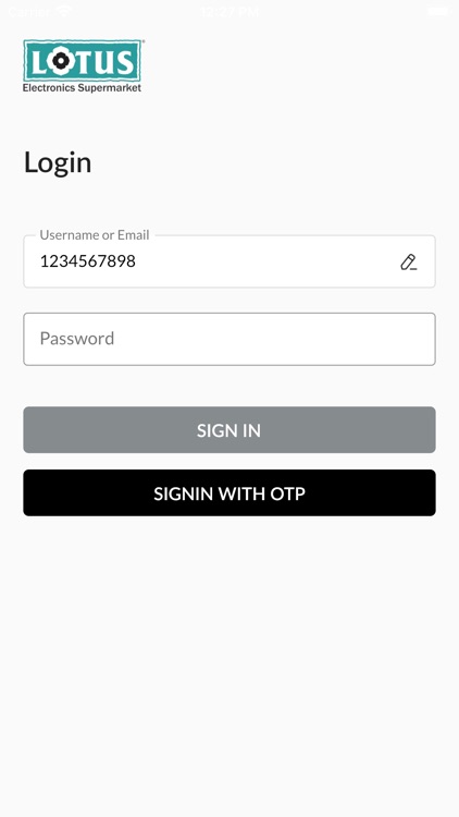 Lotus Electronics Shopping App