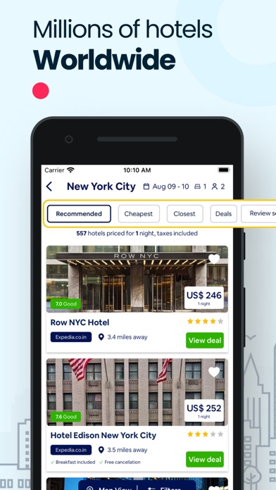 Hotel Discounts・Booking App Screenshot