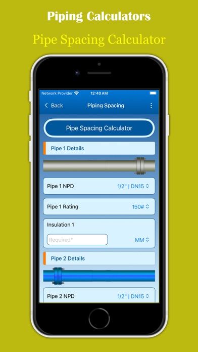 Piping Calculators Screenshot