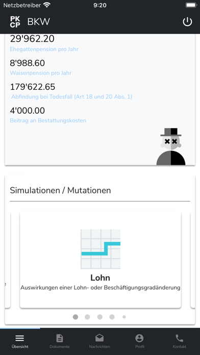 Pensionskasse BKW Screenshot