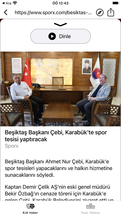 BJK Haber - Oku ve Dinle Screenshot