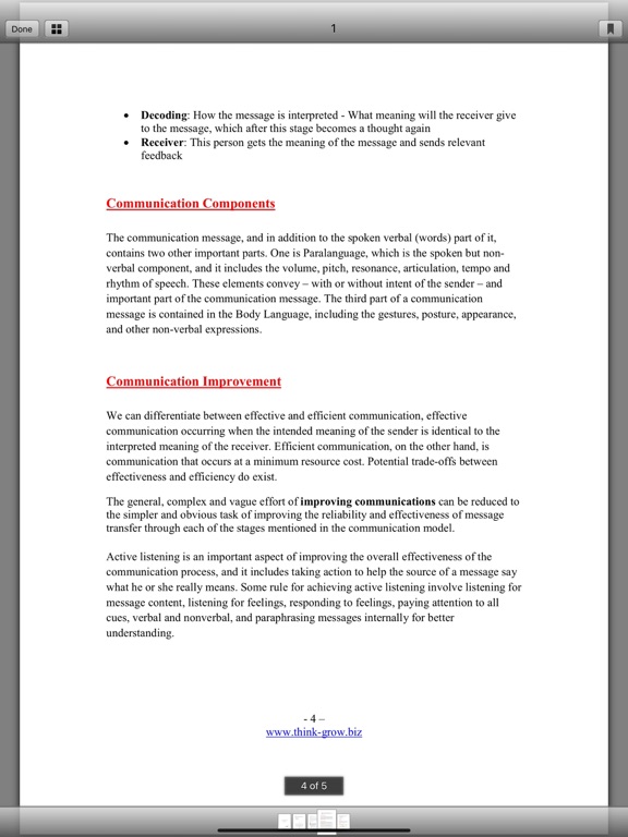 Communicate : Think-Grow KM iPad screenshot
