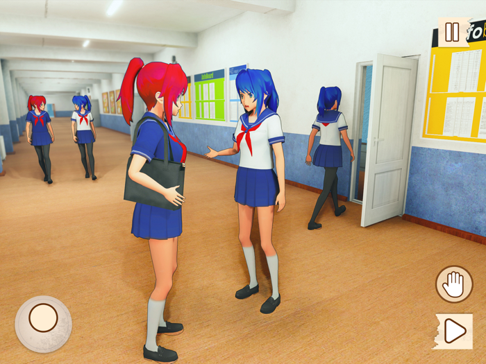 Anime Girl High School Student