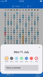urlaubskalender iphone screenshot 2