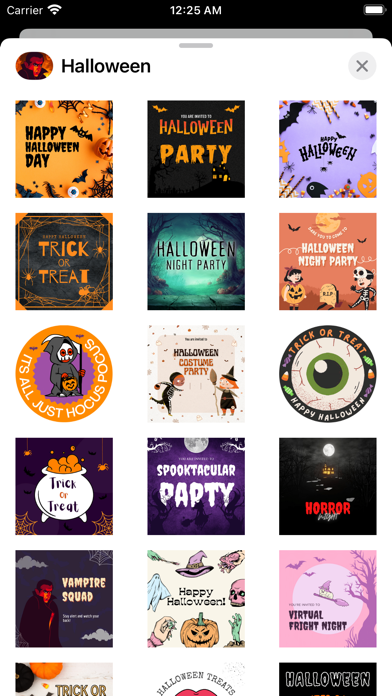 Happy Halloween Party Cards Screenshot