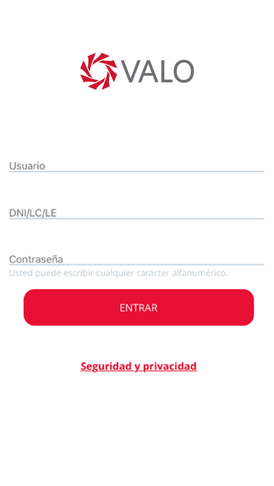 VALO – Banca Móvil Screenshot