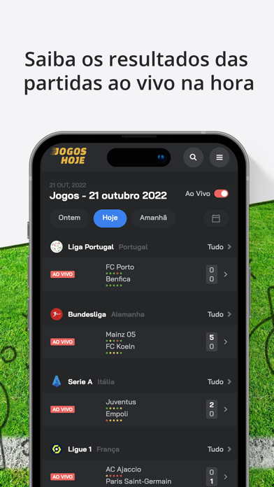 JogosHoje: Resultados ao Vivo Screenshot