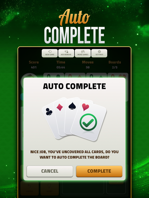 Solitaire Klondike - Card Game iPad screenshot 7 - Games app