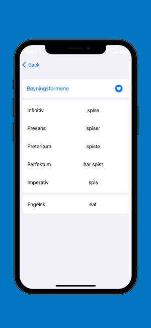 ‎Norwegian Verb Screenshot