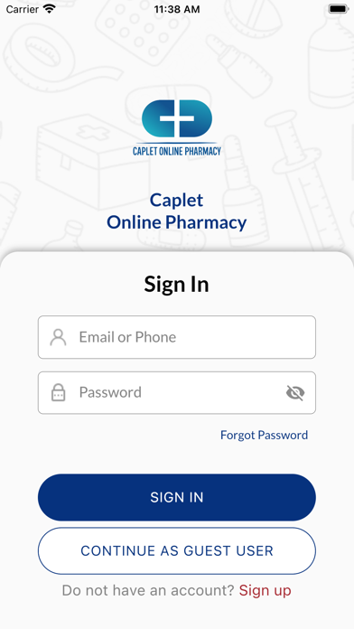 Caplet Online Pharmacy Screenshot
