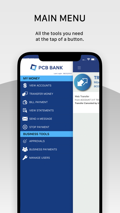 PCB Cash Management Screenshot