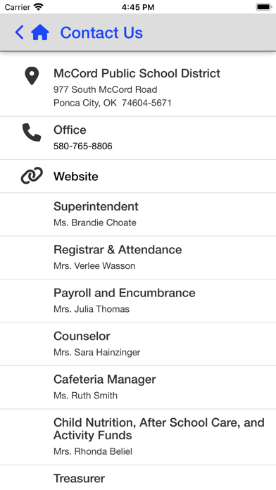 McCord Public School District Screenshot