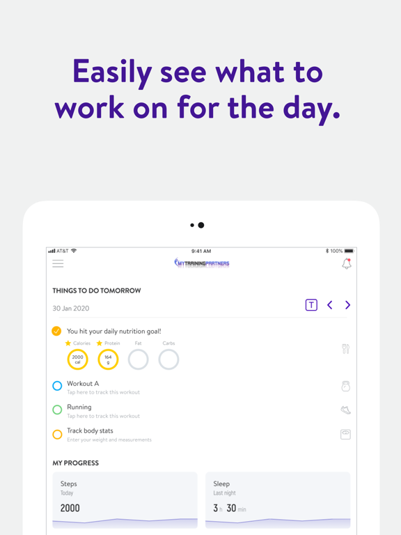 My Training Partners iPad screenshot 2 - Health & Fitness app