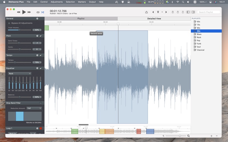 Screenshot #1 pour iRehearse Plus - Slow Downer
