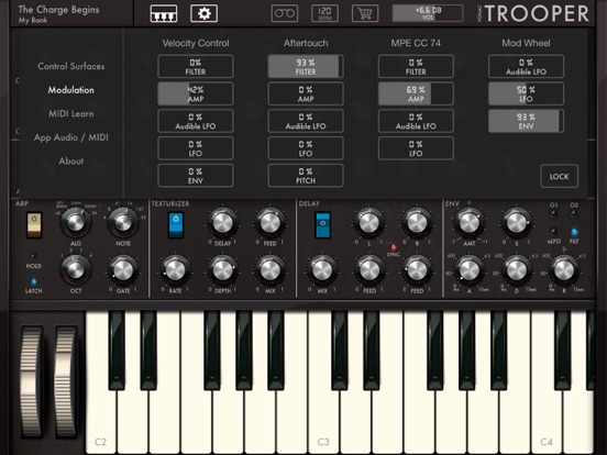 TROOPER Synthesizer iPad app afbeelding 3