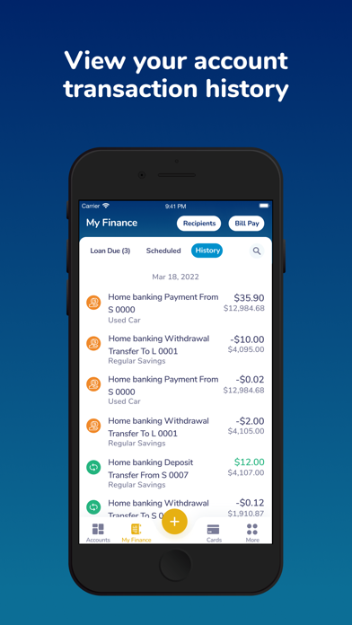 SUN Credit Union Screenshot