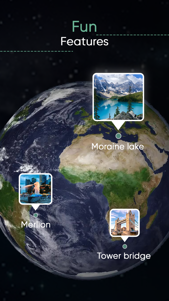 3D World Map  Famous Places