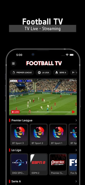 Futebol TV ao vivo - TV Stream na App Store