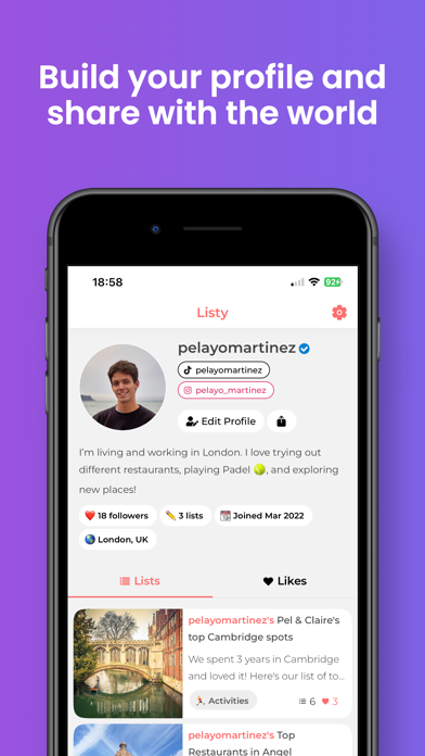 Listy - Your world listed Screenshot