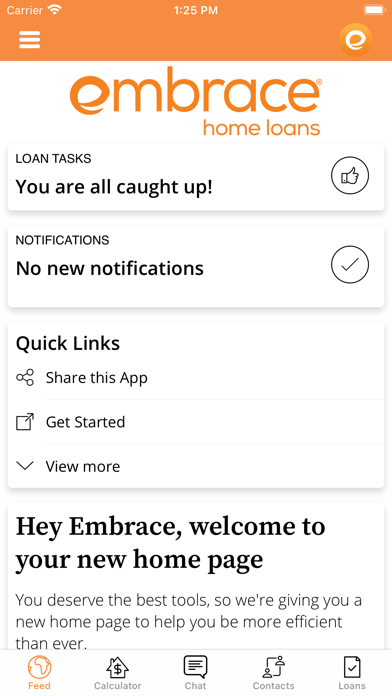 Embrace Home Loans eSNAPP Screenshot
