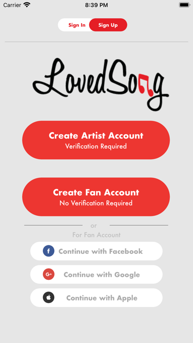 LovedSong Screenshot