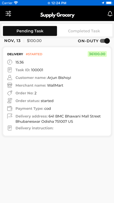Supply Grocery Driver Screenshot
