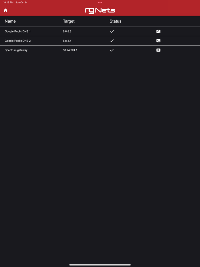 rXg Ping Targets Monitor