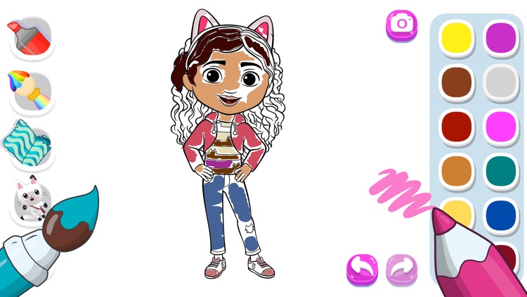 Gliter Cut Dolls Coloring Book