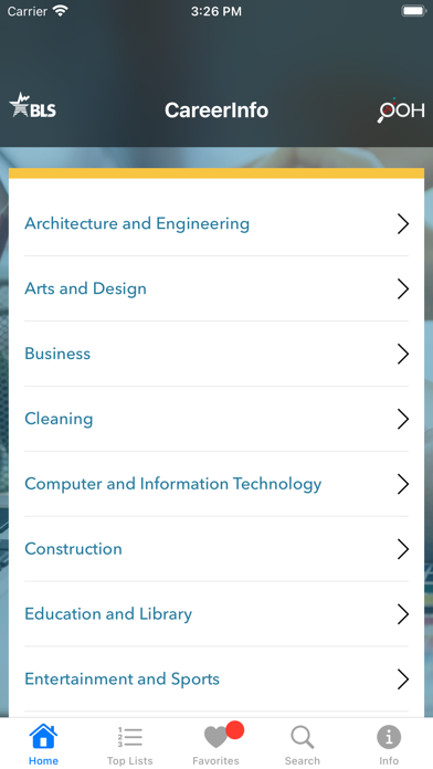 CareerInfo Screenshot