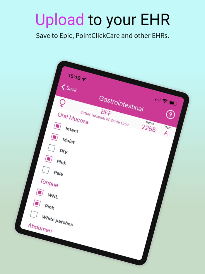 Nurse Assess charting and notes
