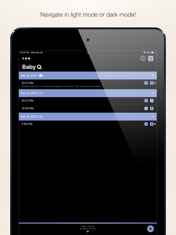 Diaper Tracker - Wet and Dirty