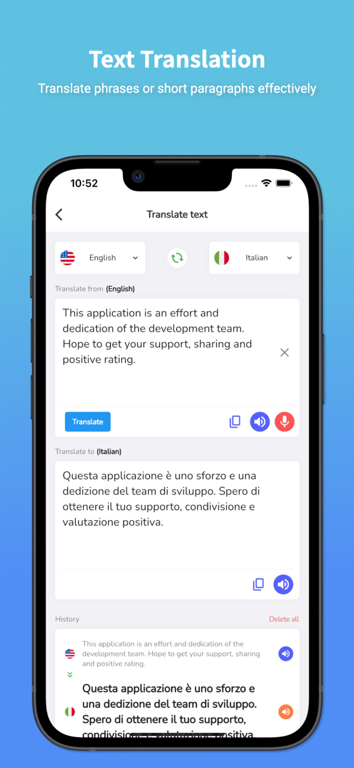 Italian Translator and Learn 