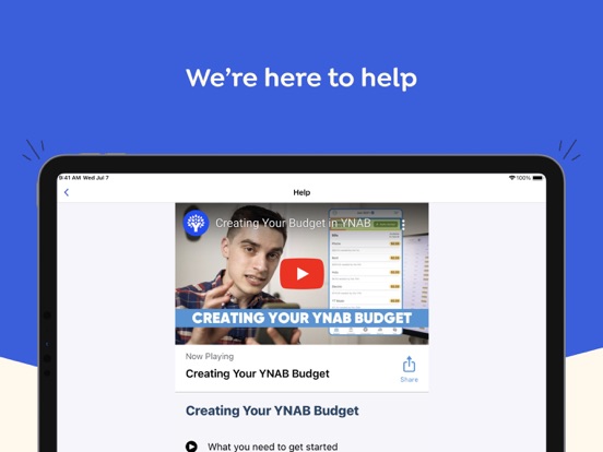 YNAB iPad app afbeelding 7