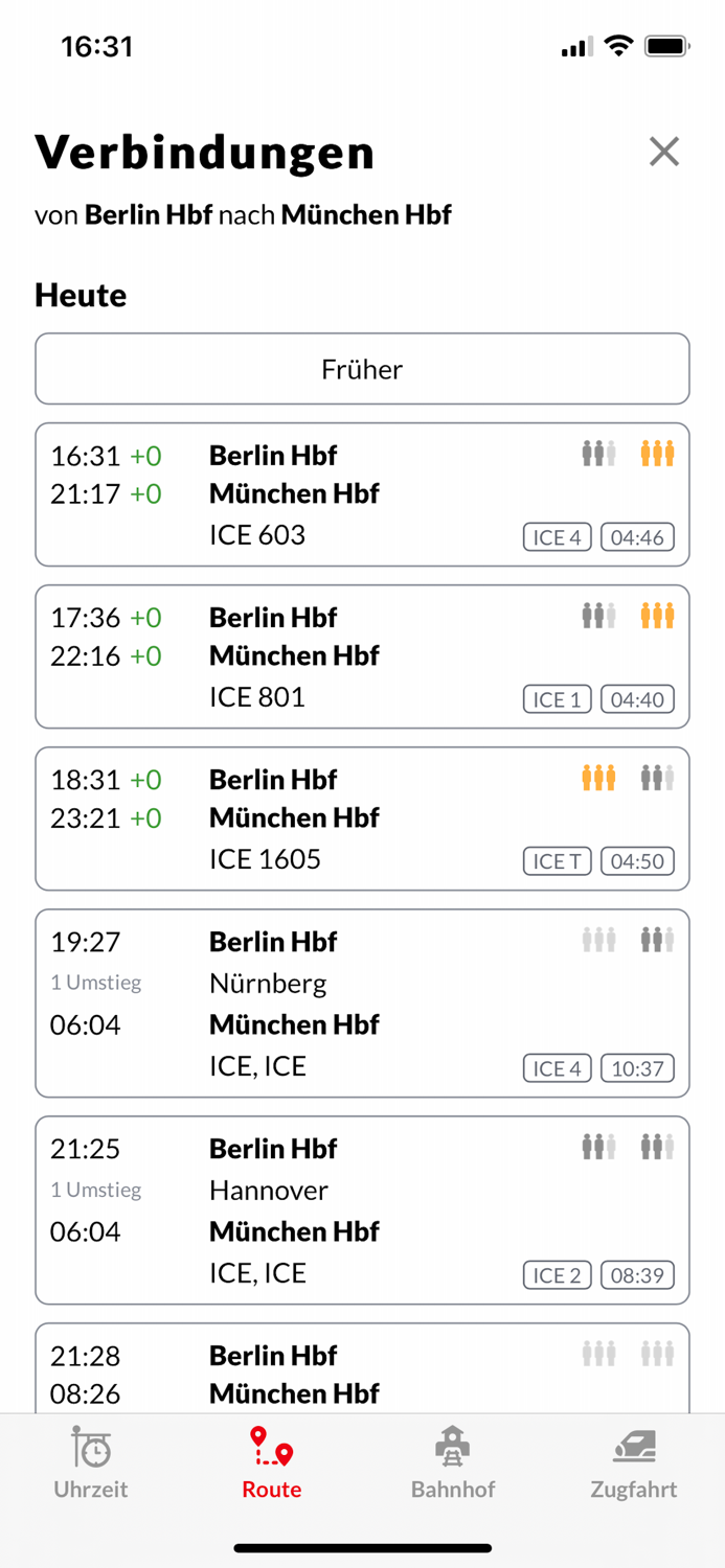 Bahn Fahrplan  Live Tracking