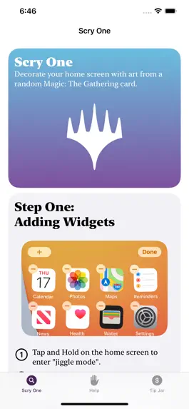 Game screenshot Scry One - MTG Widgets apk