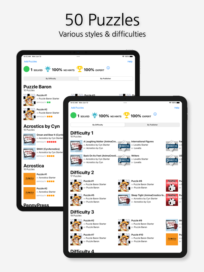 Acrostic Crossword Puzzles
