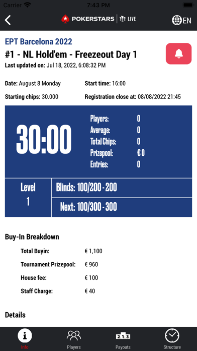 PokerStars Live Screenshot