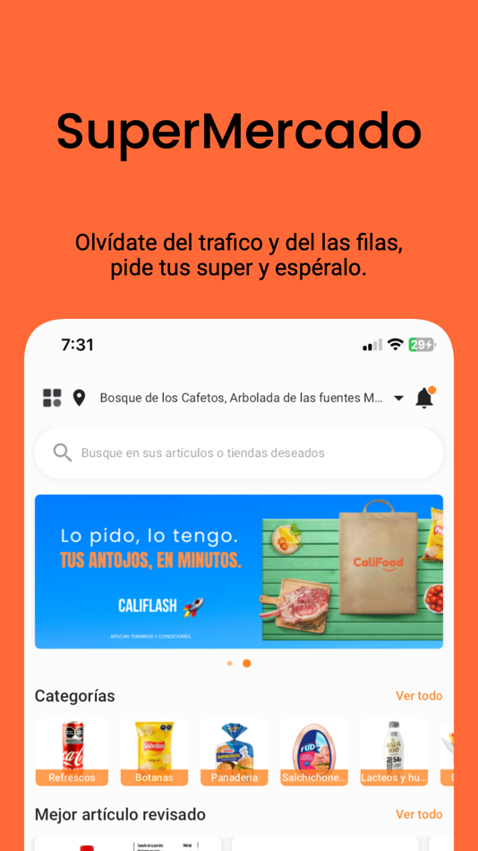 #3. CaliFood ¡Super App! (iOS) بواسطة: Sebastian Rivera Gonzalez