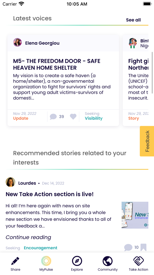 #2. World Pulse Community (iOS) Podle: WORLD PULSE MAGAZINE
