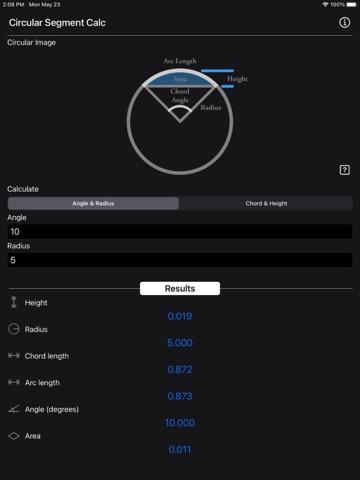 Circular Segment Calculatorのおすすめ画像1