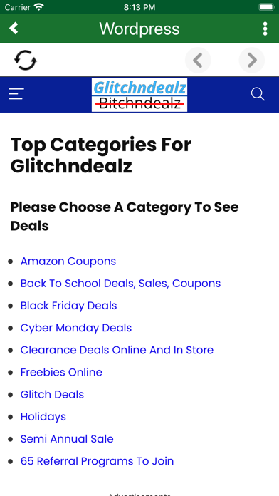Glitch Deals And Coupons Screenshot 2 - AppWisp.com Glitch Deals And Coupons Screenshot 2 - AppWisp.com