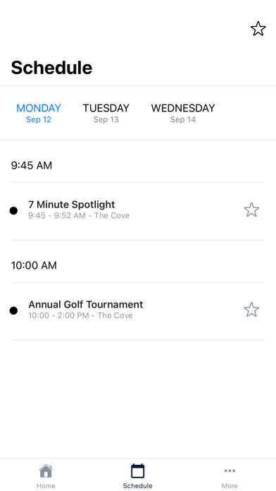 MIBA Events Screenshot