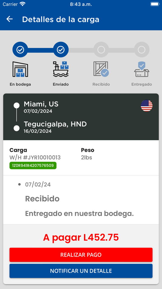 #6. JYR Logistic (iOS) By: Carlos Ortez