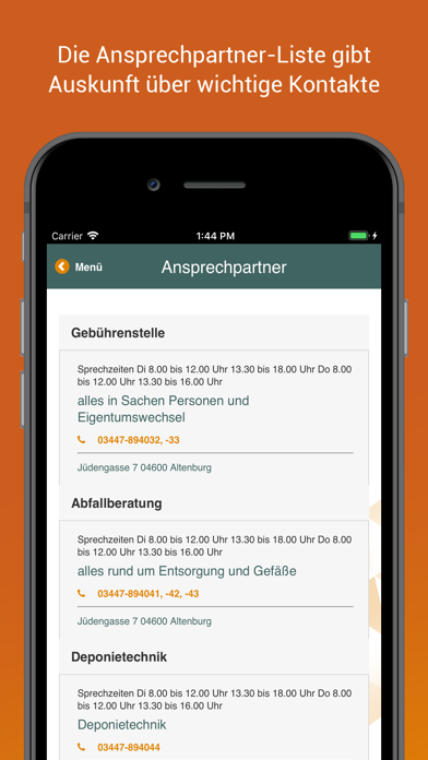 Altenburg Abfall-App Screenshot