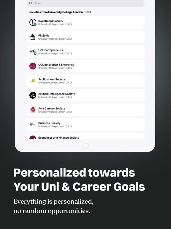 Huzzle – Student Careers iPad screenshot 5 - Productivity app