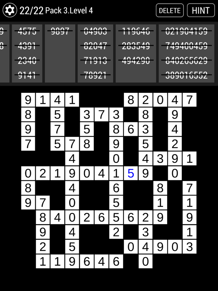 Number Fit Puzzle Game