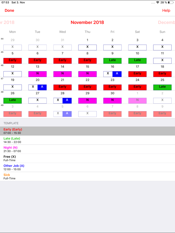 Screenshot #5 pour Roster-Calendar Pro